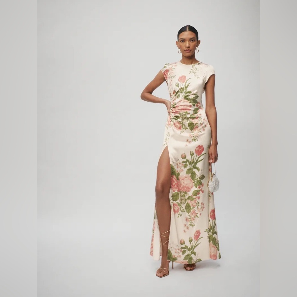 Reformation birch silk dress 0